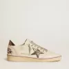 Ball Star in rete e pelle con stella in pelle metallizzata e linguetta sul tallone