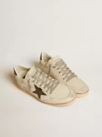 Ball Star in rete e pelle con stella in pelle metallizzata e linguetta sul tallone Ball Star in rete e pelle con stella in pelle metallizzata e linguetta sul tallone