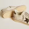 Ball Star in rete e pelle con stella in pelle metallizzata e linguetta sul tallone
