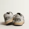 Ball Star Junior glitterate con inserti in pelle scamosciata grigio ghiaccio
