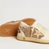 Ball Star Junior in glitter e nappa con stella e linguetta sul tallone in pelle