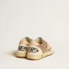Ball Star Junior in glitter e nappa con stella e linguetta sul tallone in pelle