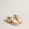 Ball Star Junior in nappa con stella in nappa e linguetta sul tallone in pelle scamosciata rosa