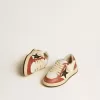Ball Star Junior in nappa con stella nera e inserti in pelle rossa Ball Star Junior in nappa con stella nera e inserti in pelle rossa