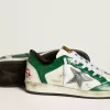 Ball Star LAB da donna in pelle verde e bianca con stella argentata Ball Star LAB da donna in pelle verde e bianca con stella argentata