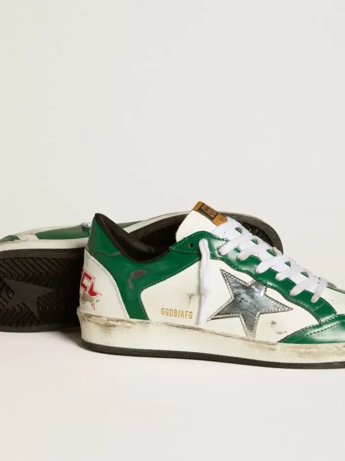 Ball Star LAB da donna in pelle verde e bianca con stella argentata Ball Star LAB da donna in pelle verde e bianca con stella argentata