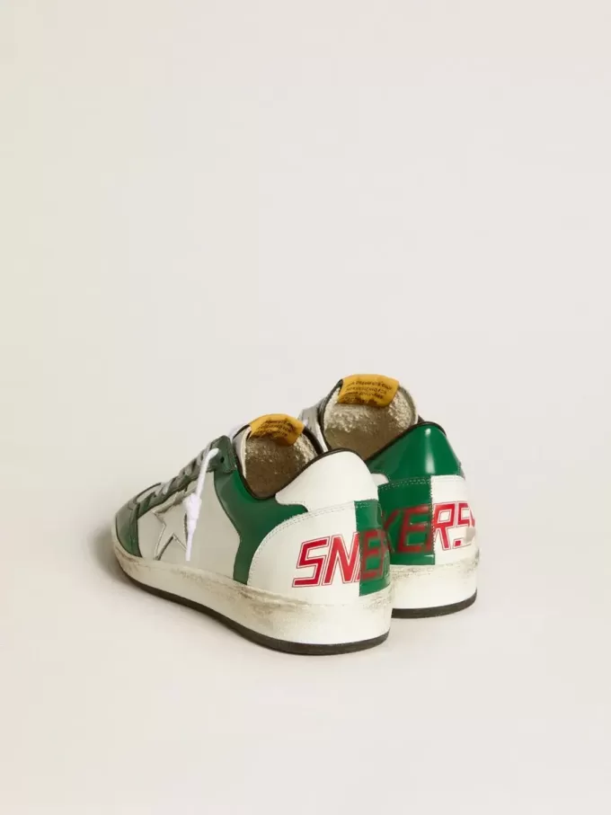 Ball Star LAB da donna in pelle verde e bianca con stella argentata Ball Star LAB da donna in pelle verde e bianca con stella argentata