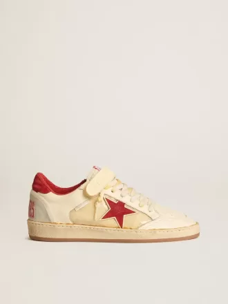 Ball Star LAB da uomo in nappa e PVC con stella e linguetta sul tallone in pelle scamosciata rossa