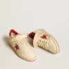 Ball Star LAB da uomo in nappa e PVC con stella e linguetta sul tallone in pelle scamosciata rossa