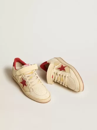 Ball Star LAB da uomo in nappa e PVC con stella e linguetta sul tallone in pelle scamosciata rossa