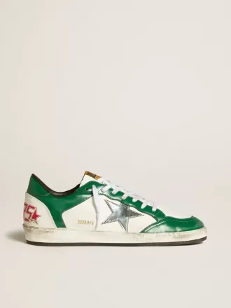 Ball Star LAB da uomo in pelle verde e bianca con stella argentata Ball Star LAB da uomo in pelle verde e bianca con stella argentata