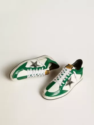 Ball Star LAB da uomo in pelle verde e bianca con stella argentata Ball Star LAB da uomo in pelle verde e bianca con stella argentata