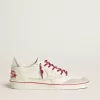 Ball Star LTD CNY da donna in pelle bianca con effetto vissuto