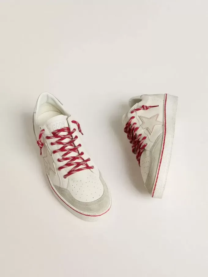 Ball Star LTD CNY da donna in pelle bianca con effetto vissuto