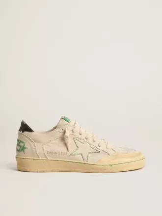 Ball Star LTD con stella in tela color vaniglia e linguetta in pelle sul tallone