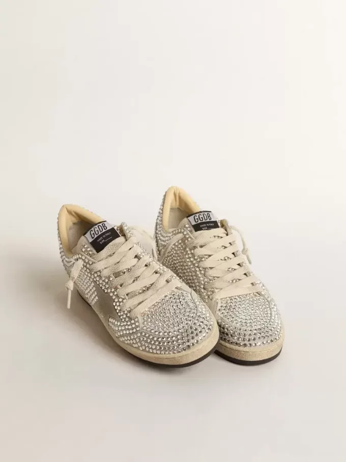 Ball Star LTD da donna con cristalli Swarovski e stella in pelle scamosciata grigia