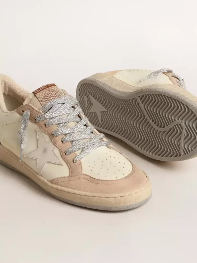 Ball Star LTD da donna con stella bianca e linguetta sul tallone in pelle bordeaux Ball Star LTD da donna con stella bianca e linguetta sul tallone in pelle bordeaux