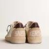 Ball Star LTD da donna con stella bianca e linguetta sul tallone in pelle bordeaux Ball Star LTD da donna con stella bianca e linguetta sul tallone in pelle bordeaux