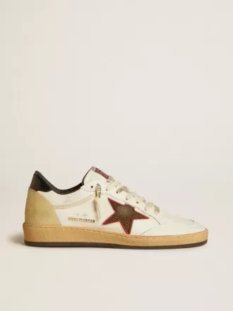 Ball Star LTD da donna con stella in mesh e linguetta sul tallone in pelle blu notte Ball Star LTD da donna con stella in mesh e linguetta sul tallone in pelle blu notte