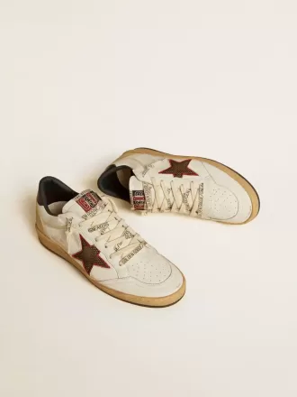 Ball Star LTD da donna con stella in mesh e linguetta sul tallone in pelle blu notte Ball Star LTD da donna con stella in mesh e linguetta sul tallone in pelle blu notte