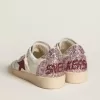 Ball Star LTD da donna con stella in pelle rossa e linguetta del tallone rosa glitterata Ball Star LTD da donna con stella in pelle rossa e linguetta del tallone rosa glitterata
