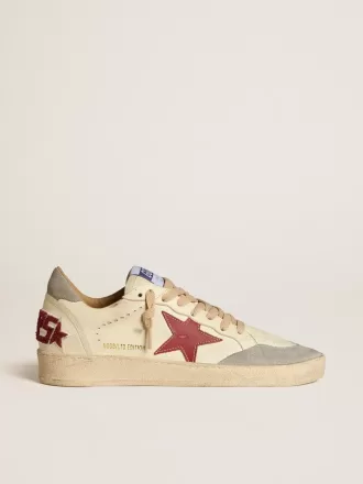 Ball Star LTD da donna in nappa con stella in pelle e linguetta sul tallone in pelle scamosciata argentata