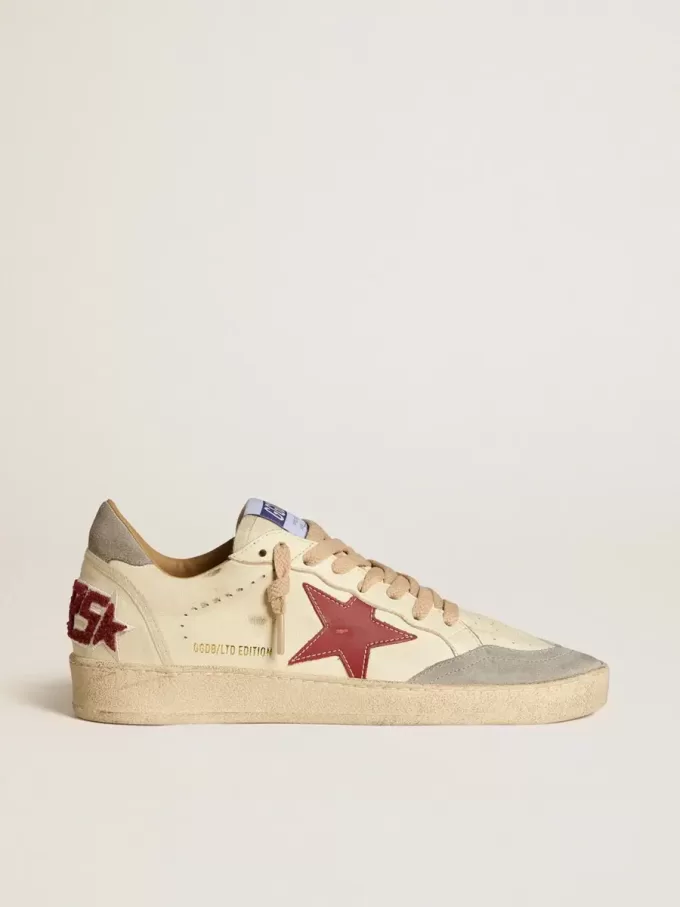 Ball Star LTD da donna in nappa con stella in pelle e linguetta sul tallone in pelle scamosciata argentata