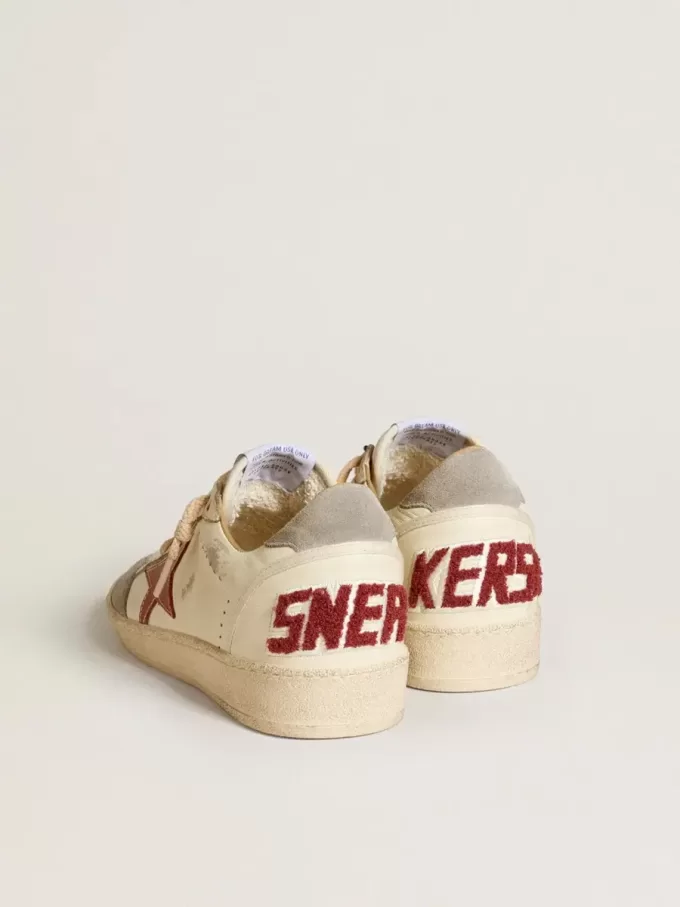 Ball Star LTD da donna in nappa con stella in pelle e linguetta sul tallone in pelle scamosciata argentata