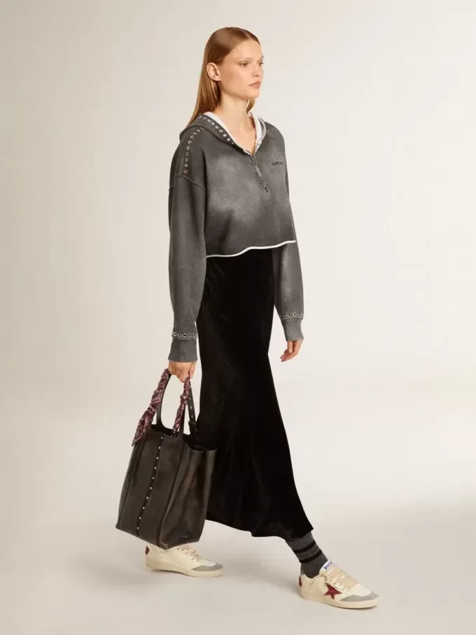 Ball Star LTD da donna in nappa con stella in pelle e linguetta sul tallone in pelle scamosciata argentata