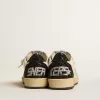 Ball Star LTD da donna in nappa e pelle scamosciata con stella glitterata e linguetta nera sul tallone Ball Star LTD da donna in nappa e pelle scamosciata con stella glitterata e linguetta nera sul tallone