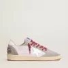 Ball Star LTD da donna in nylon lilla con stella in pelle bianca e inserti in pelle scamosciata Ball Star LTD da donna in nylon lilla con stella in pelle bianca e inserti in pelle scamosciata