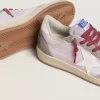 Ball Star LTD da donna in nylon lilla con stella in pelle bianca e inserti in pelle scamosciata Ball Star LTD da donna in nylon lilla con stella in pelle bianca e inserti in pelle scamosciata