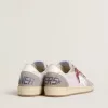 Ball Star LTD da donna in nylon lilla con stella in pelle bianca e inserti in pelle scamosciata Ball Star LTD da donna in nylon lilla con stella in pelle bianca e inserti in pelle scamosciata