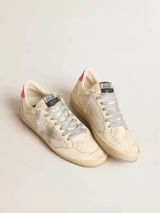 Ball Star LTD da donna in pelle nappa e mesh con stella in pelle scamosciata e linguetta in pelle sul tallone Ball Star LTD da donna in pelle nappa e mesh con stella in pelle scamosciata e linguetta in pelle sul tallone
