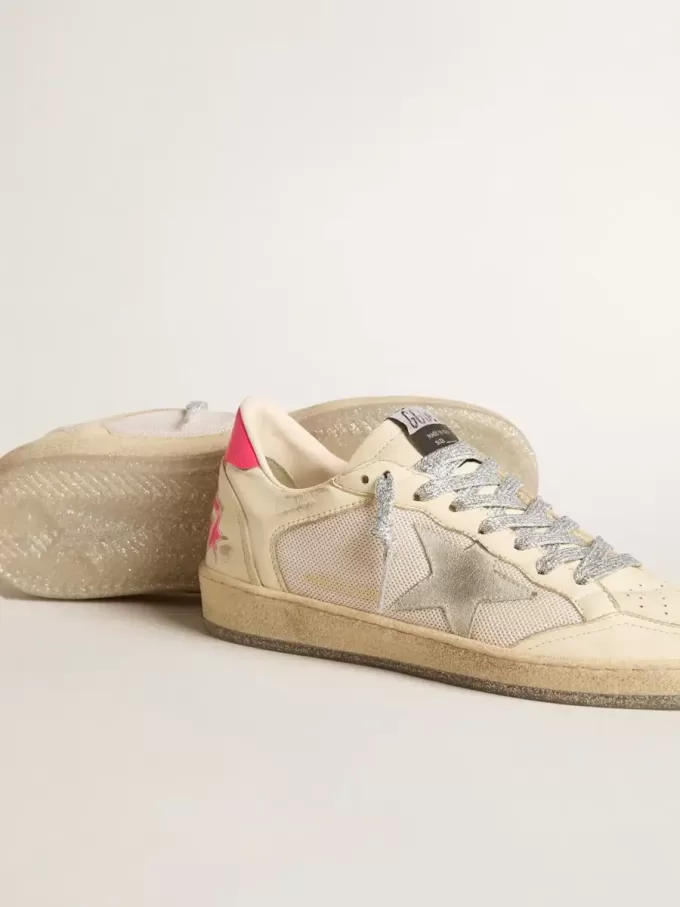 Ball Star LTD da donna in pelle nappa e mesh con stella in pelle scamosciata e linguetta in pelle sul tallone Ball Star LTD da donna in pelle nappa e mesh con stella in pelle scamosciata e linguetta in pelle sul tallone