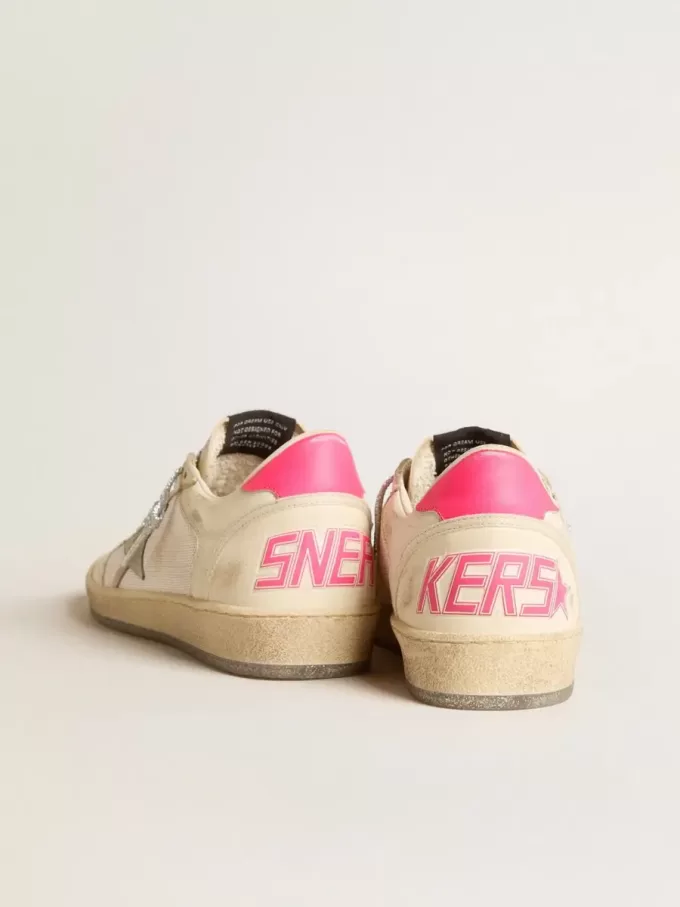 Ball Star LTD da donna in pelle nappa e mesh con stella in pelle scamosciata e linguetta in pelle sul tallone Ball Star LTD da donna in pelle nappa e mesh con stella in pelle scamosciata e linguetta in pelle sul tallone