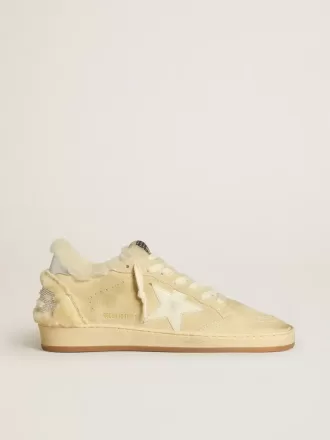 Ball Star LTD da donna in pelle scamosciata e shearling con stella in vernice bianca Ball Star LTD da donna in pelle scamosciata e shearling con stella in vernice bianca