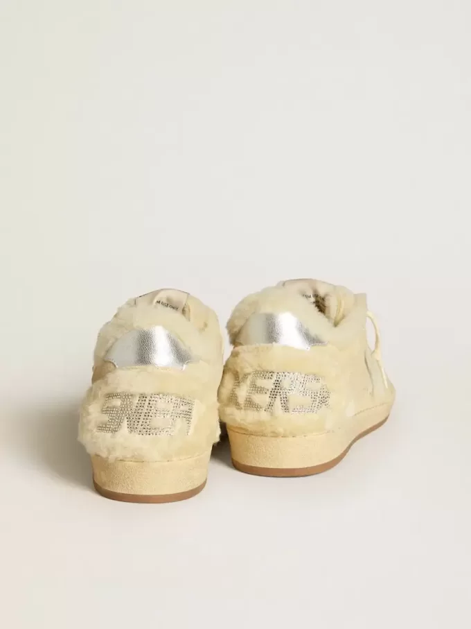 Ball Star LTD da donna in pelle scamosciata e shearling con stella in vernice bianca