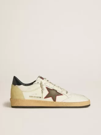 Ball Star LTD da uomo con stella in mesh e linguetta sul tallone in pelle blu notte Ball Star LTD da uomo con stella in mesh e linguetta sul tallone in pelle blu notte