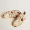 Ball Star LTD da uomo in pelle nappa con stella in pelle rossa e linguetta sul tallone in pelle Ball Star LTD da uomo in pelle nappa con stella in pelle rossa e linguetta sul tallone in pelle