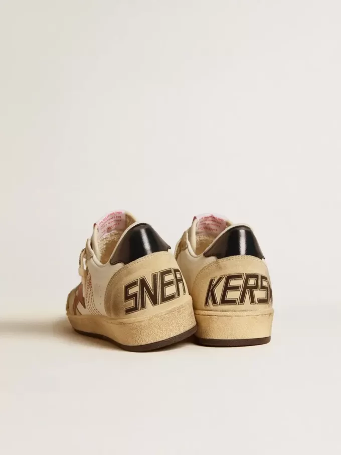 Ball Star LTD da uomo in pelle nappa con stella in pelle rossa e linguetta sul tallone in pelle Ball Star LTD da uomo in pelle nappa con stella in pelle rossa e linguetta sul tallone in pelle