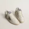 Ball Star LTD in mesh e pelle nappa con stella in pelle grigia e linguetta sul tallone in pelle scamosciata verde Ball Star LTD in mesh e pelle nappa con stella in pelle grigia e linguetta sul tallone in pelle scamosciata verde