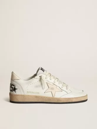 Ball Star LTD in nappa bianca con stella in nappa rosa salmone Ball Star LTD in nappa bianca con stella in nappa rosa salmone