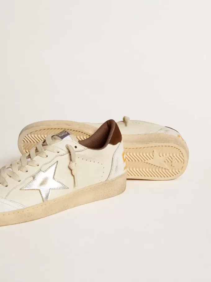 Ball Star LTD in nappa con stella in pelle metallizzata e linguetta sul tallone in pelle scamosciata Ball Star LTD in nappa con stella in pelle metallizzata e linguetta sul tallone in pelle scamosciata