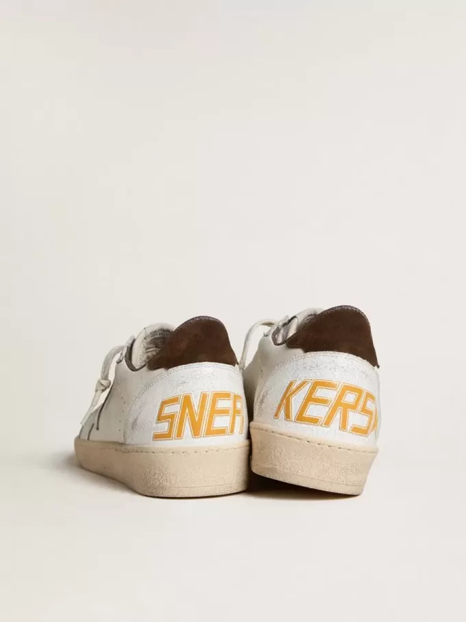 Ball Star LTD in nappa con stella in pelle metallizzata e linguetta sul tallone in pelle scamosciata Ball Star LTD in nappa con stella in pelle metallizzata e linguetta sul tallone in pelle scamosciata