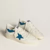Ball Star LTD in nappa con stella in pelle turchese e linguetta bianca sul tallone Ball Star LTD in nappa con stella in pelle turchese e linguetta bianca sul tallone