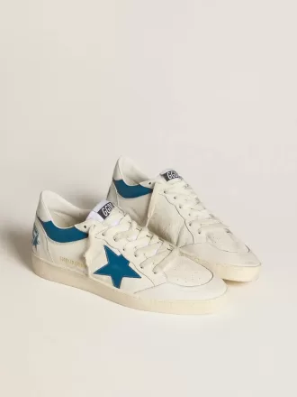 Ball Star LTD in nappa con stella in pelle turchese e linguetta bianca sul tallone Ball Star LTD in nappa con stella in pelle turchese e linguetta bianca sul tallone