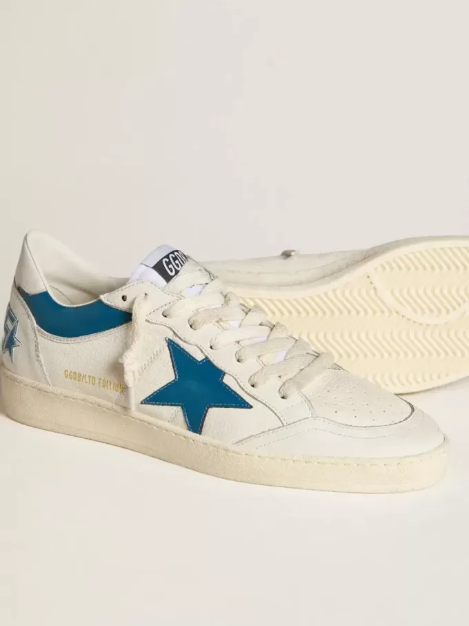 Ball Star LTD in nappa con stella in pelle turchese e linguetta bianca sul tallone Ball Star LTD in nappa con stella in pelle turchese e linguetta bianca sul tallone