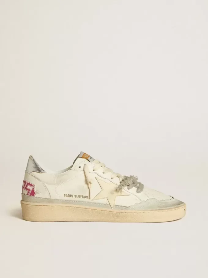 Ball Star LTD in pelle nappa con stella in pelle e linguetta sul tallone in pelle metallizzata