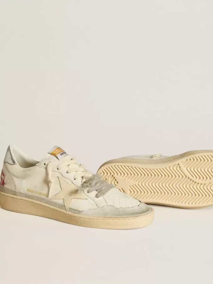 Ball Star LTD in pelle nappa con stella in pelle e linguetta sul tallone in pelle metallizzata